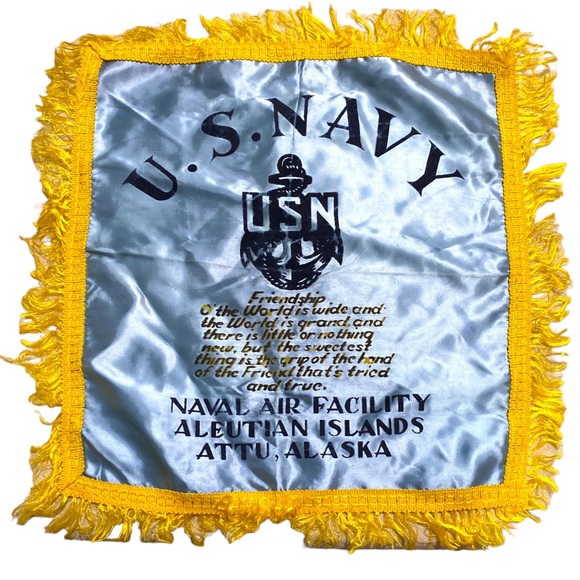 Gently Worn Vintage United States Navy Friendship Pillow Case Sham - Picture 2 of 12